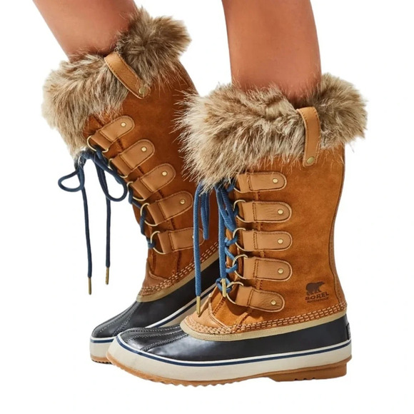 Sorel Waterproof Joan of Arctic Fur Trim Snow Winter Boots Size 7 - Picture 1 of 16